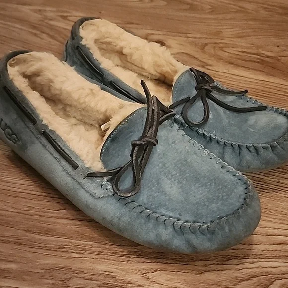 Ugg Dakota Atlantic Slippers Australia Womens Loafer  Aqua Teal Moccasin - Picture 14 of 16